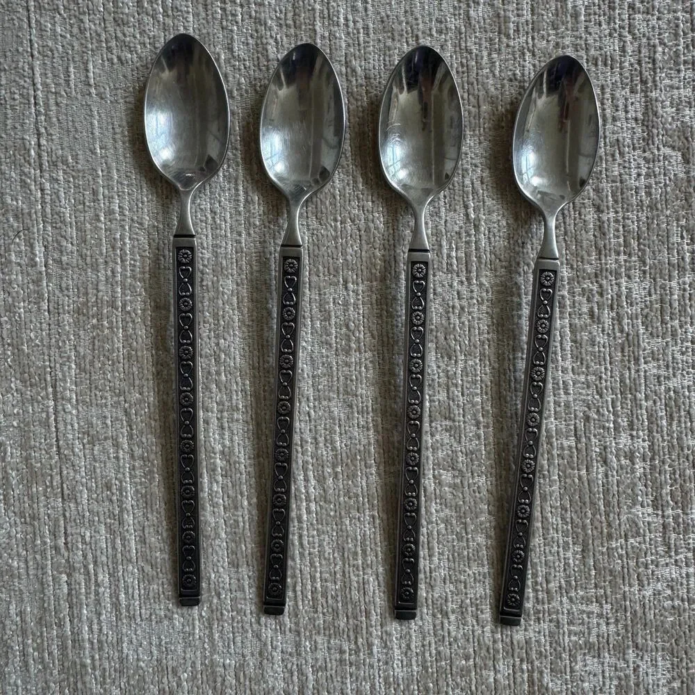 Gorham Stainless Vintage Hacienda Pattern Long Teaspoons Set of 4